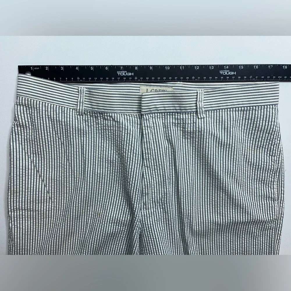 J. Crew Seersucker Shorts Blue Striped Mens Size 35 Golf Preppy 8.5 Inch Inseam